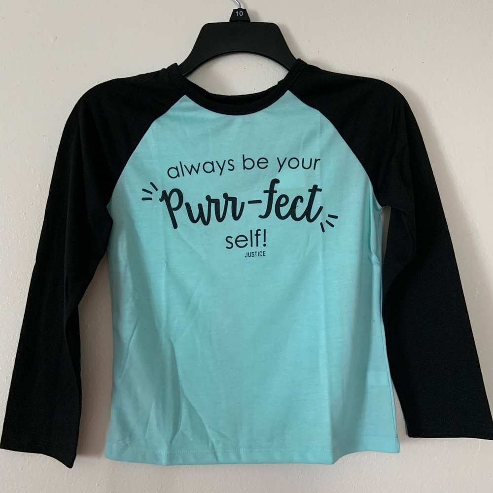 Girl PJ's Top "Always be Your Purr-fect Self!